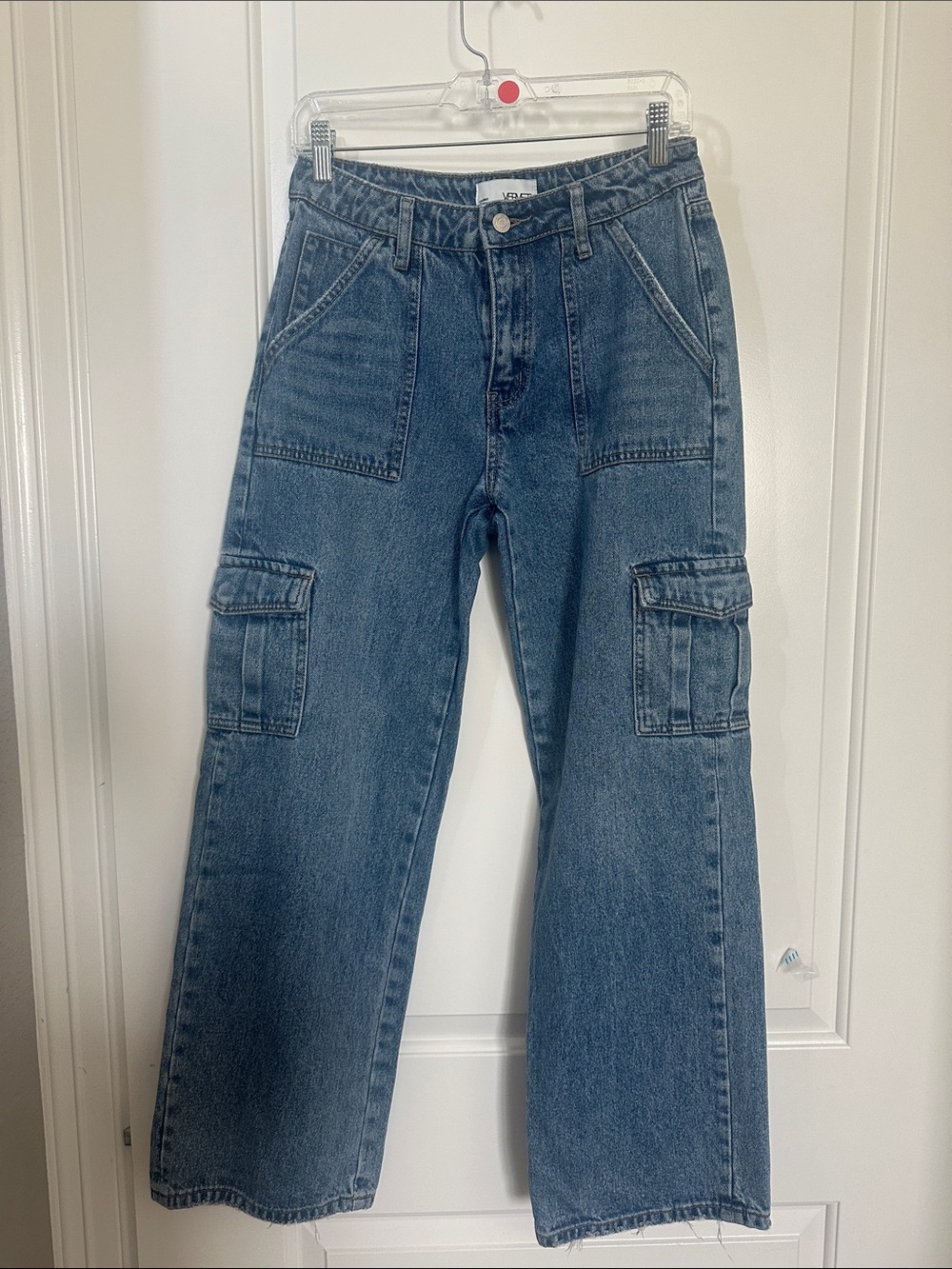 Women’s Blue Cargo Denim Jeans